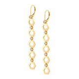 Plain Hex Long Infinity Earrings