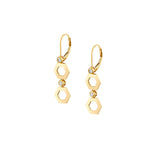 Plain Hex Short Infinity Earrings