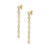 Round Bezel Tennis Earrings