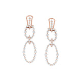Cloud Oval Drop Earrings