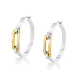 Link Hoop Earrings in Gold & Silver