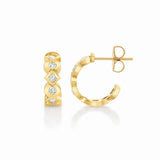 Bezel Round and Princess Hoops
