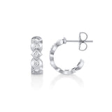 Bezel Round and Princess Hoops