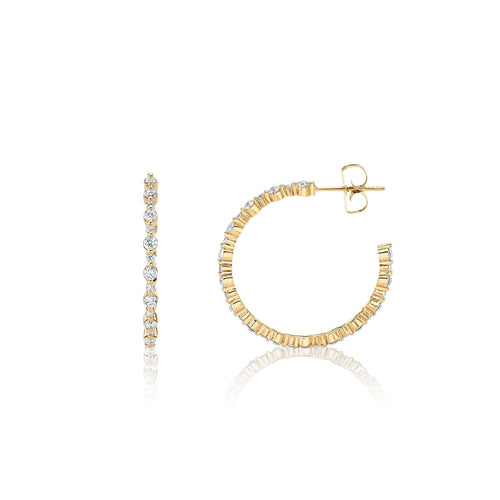 MICHAEL M Earrings Cloud Alternating Hoops