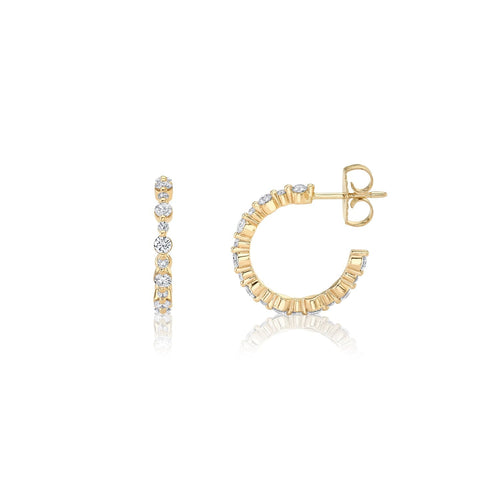 MICHAEL M Earrings Cloud Alternating Huggies