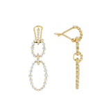 Cloud Oval Drop Earrings