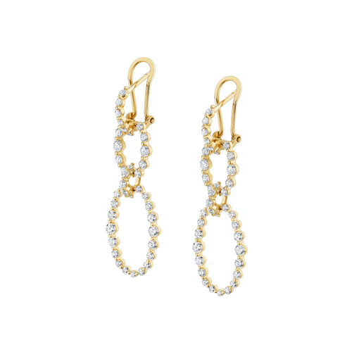 MICHAEL M Earrings Cloud Oval Drop Earrings
