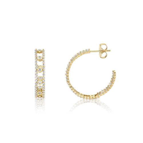 MICHAEL M Earrings Cloud Stacked Hoops