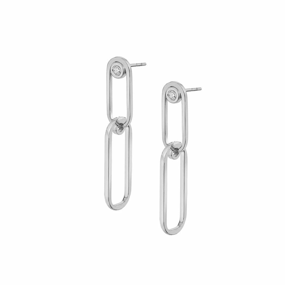 Silver Couplet Earrings