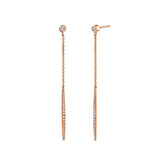 Diamond Stud Linear Earrings