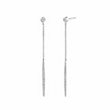 Diamond Stud Linear Earrings