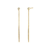 Diamond Stud Linear Earrings
