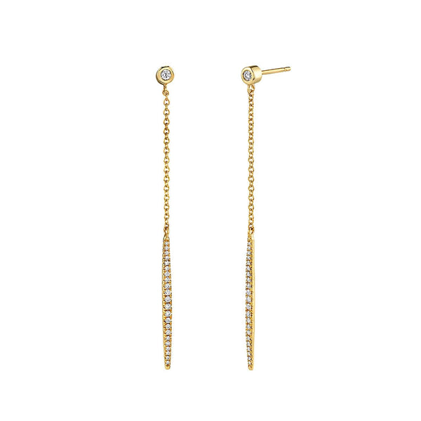 MICHAEL M Earrings Diamond Stud Linear Earrings