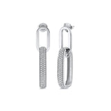Double Luxe Link Wide Drop Earrings