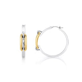 Link Hoop Earrings in Gold & Silver