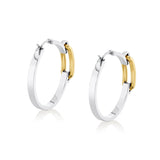 Link Hoop Earrings in Gold & Silver