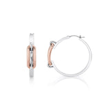 Link Hoop Earrings in Gold & Silver