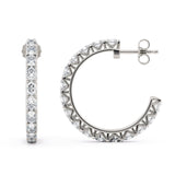 Meksian Diamond Hoop Earrings