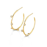 Mixed Shape Bezel Hoops