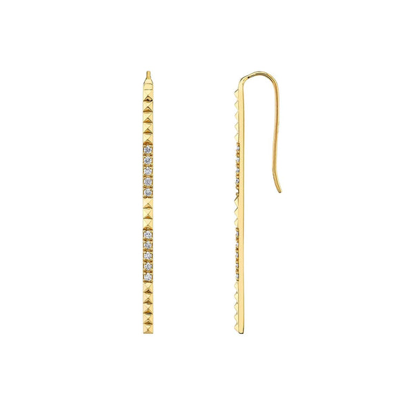 MICHAEL M Earrings Pavé Foundation Bar Earrings