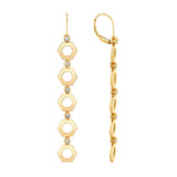 Plain Hex Long Infinity Earrings