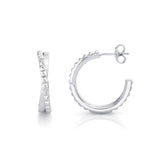Silver Tetra Crossover Hoops