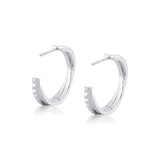 Silver Tetra Crossover Hoops