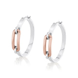 Link Hoop Earrings in Gold & Silver