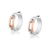 Wide Luxe Link Hoop Earrings in Gold & Silver