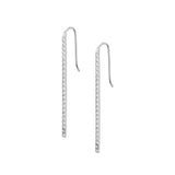 Single Stone Foundation Bar Earrings