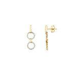 Two Ring Cloud Drop Earrings