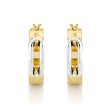 Wide Luxe Link Hoop Earrings