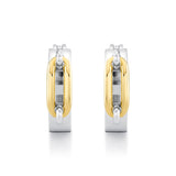Wide Luxe Link Hoop Earrings