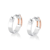 Wide Luxe Link Hoop Earrings in Gold & Silver