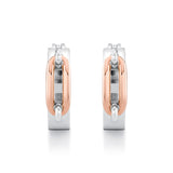 Wide Luxe Link Hoop Earrings in Gold & Silver