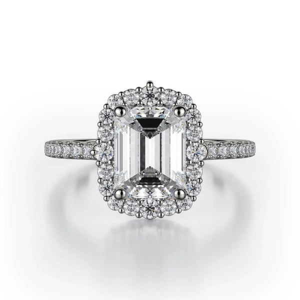 MICHAEL M Engagement Rings 18K White Gold Defined R739-2EM R739-2EM-WG