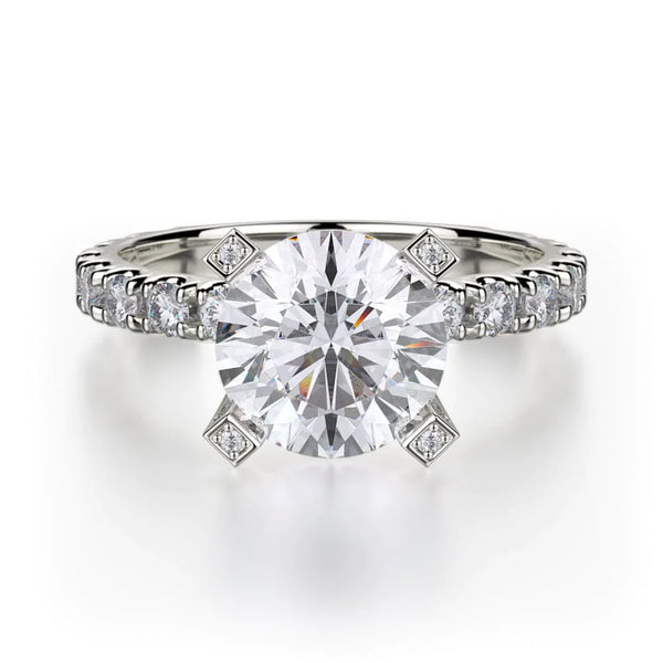 MICHAEL M Engagement Rings 18K White Gold Europa R442-2 R442-2WG