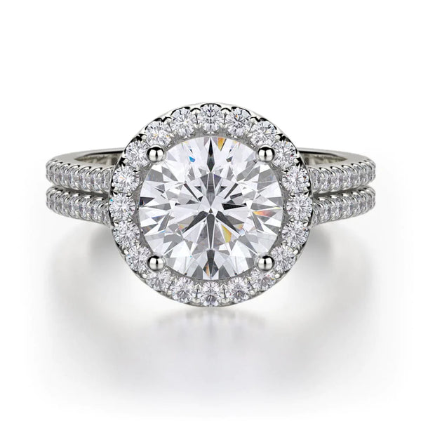 MICHAEL M Engagement Rings 18K White Gold Europa R456-2 R456-2WG
