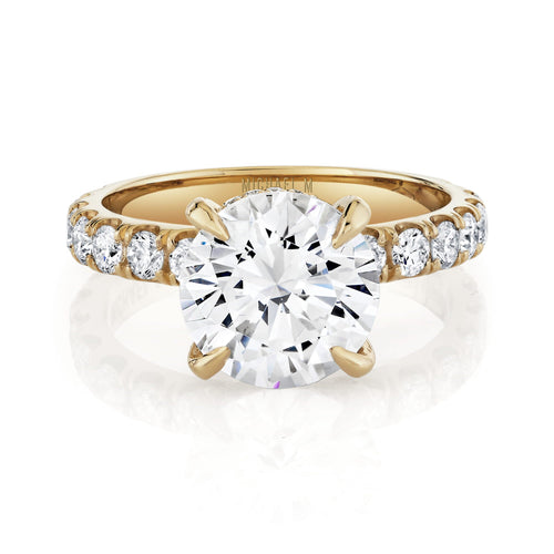 MICHAEL M Engagement Rings 18K Yellow Gold / 4 Crown R731-3 Round R731-3RD