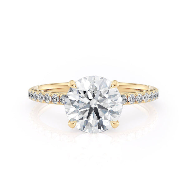 MICHAEL M Engagement Rings 18K Yellow Gold Crown R706-1.5 Round R706-1.5YG