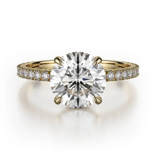 MICHAEL M Engagement Rings 18K Yellow Gold Crown R745-2 R745-2YG
