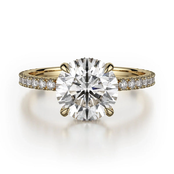 MICHAEL M Engagement Rings 18K Yellow Gold Crown R745-2 R745-2YG