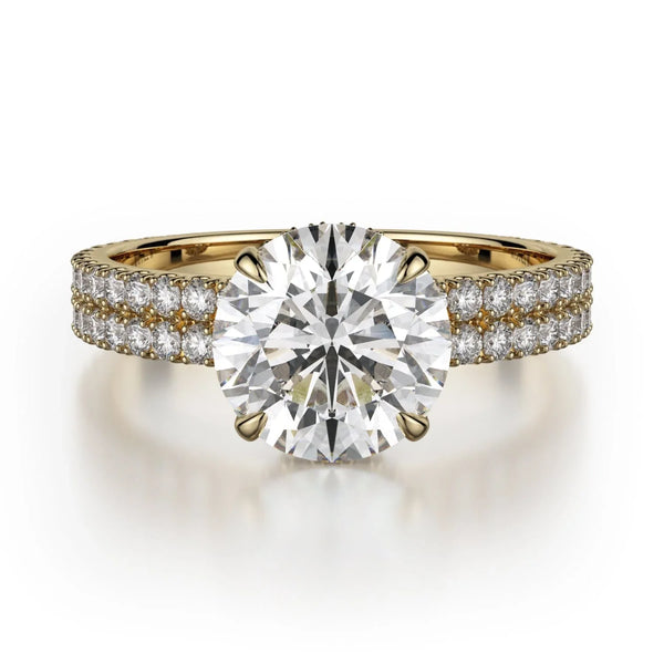MICHAEL M Engagement Rings 18K Yellow Gold Crown R747-2 R747-2YG