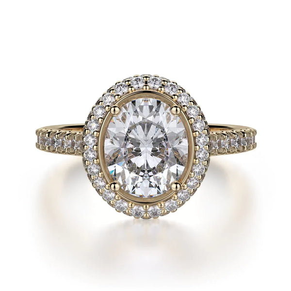 MICHAEL M Engagement Rings 18K Yellow Gold Defined R737-2OV R737-2OVYG