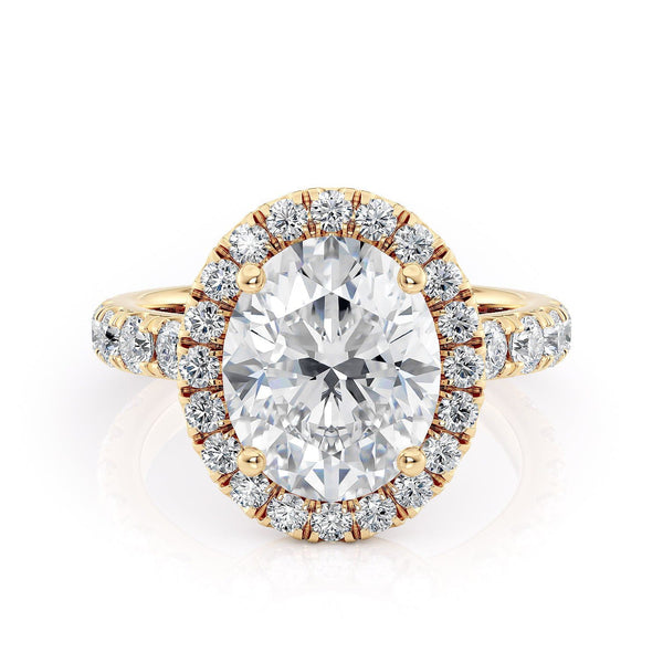 MICHAEL M Engagement Rings 18K Yellow Gold Europa R320L-3-OV R320L-3-OV-YG