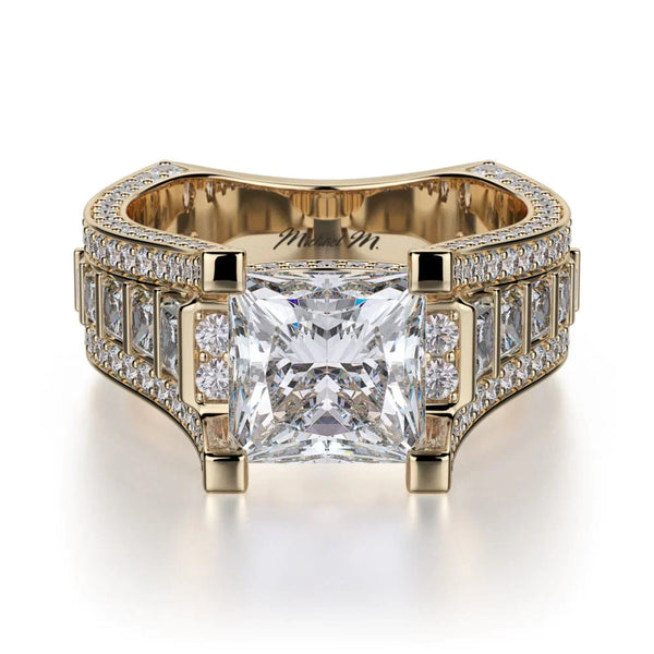 MICHAEL M Engagement Rings 18K Yellow Gold Princess R424-2 R424-2YG