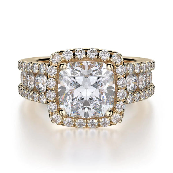 MICHAEL M Engagement Rings 18K Yellow Gold Princess R663-2 R663-2YG