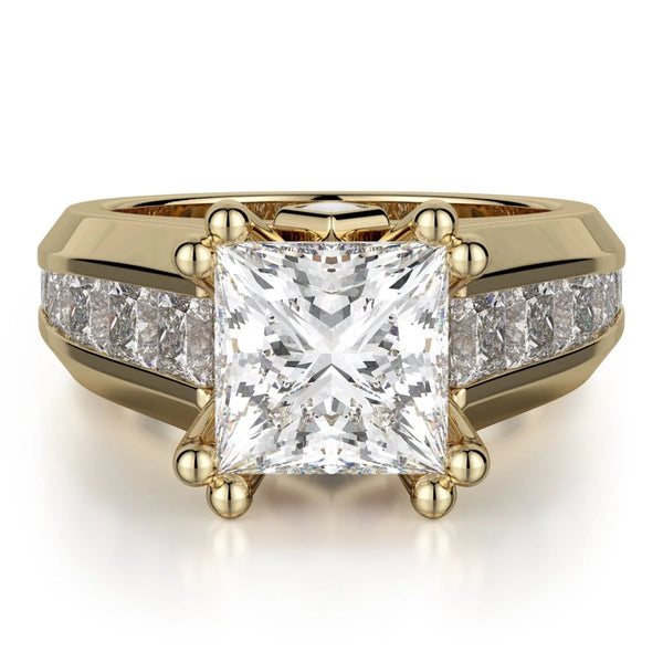 MICHAEL M Engagement Rings 18K Yellow Gold Princess R763-2 R763-2YG