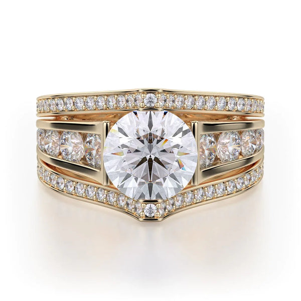 MICHAEL M Engagement Rings 18K Yellow Gold Stella R417-2 R417-2YG
