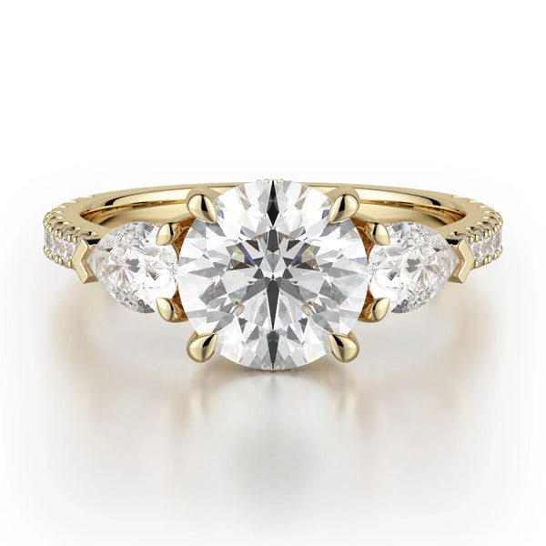 MICHAEL M Engagement Rings Yellow Gold Trinity R758-2 R758-2YG